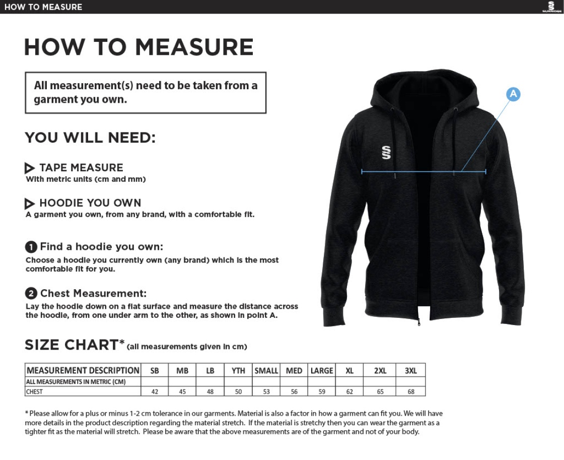 Soluhull Municipal CC - Dual Hoody - Size Guide